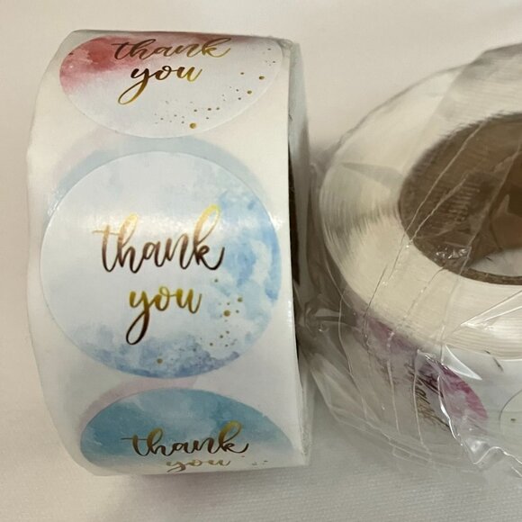 1500 Stickers - 3 x 500 Thank You Self Adhesive Stickers NEW TAX Write off - Picture 5 of 8